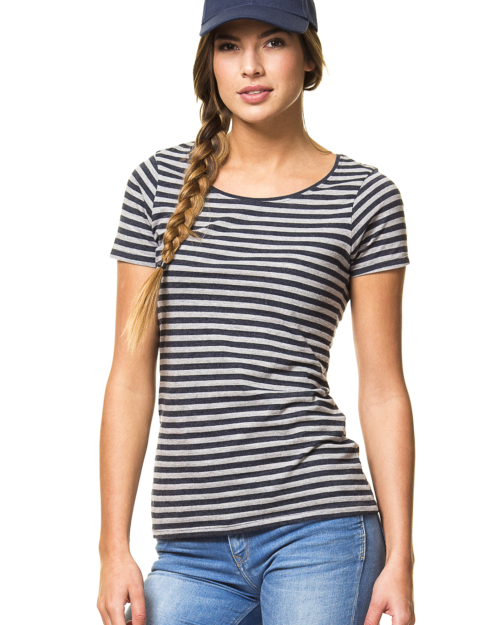 ST214 Lady Striped Tee